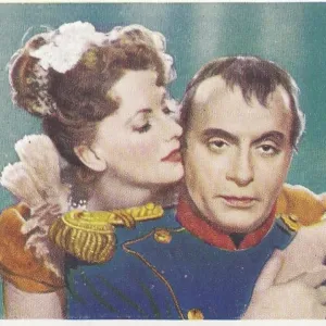 Collectible cigarette card, Famous Love Scenes series, 1939 Collectible cigarette card, Famous Love Scenes series, 1939