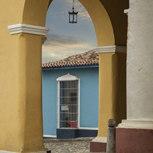 Colonial arcade in Trinidad de Cuba