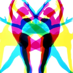 Color Photo Montage of Ballet Dancer in 1976