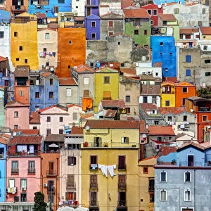 Colored houses of Bosa, Sardinia