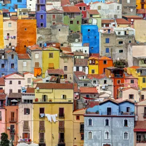 Colored houses of Bosa, Sardinia