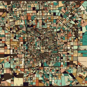 Colorful Beijing Art Print Colorful Beijing Art Print