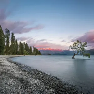 Colorful Lake Wanaka Sunset Print Colorful Lake Wanaka Sunset Print