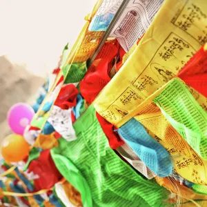 Colorful Prayer Flags at Mount Everest base camp