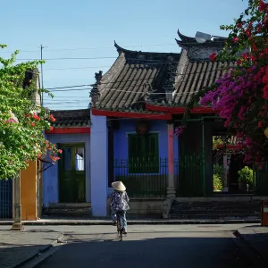 Colorful street of Hoi An Ancient Town, Vietnam