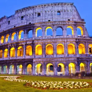 Colosseum at dusk