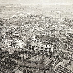 The Colosseum in Rome Italy 1859
