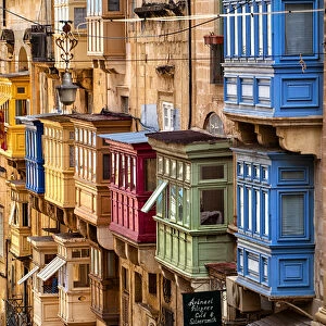 Colourful balconies