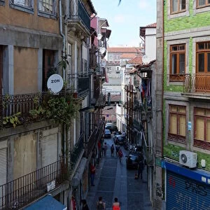 Colourful City streets of Porto, Portugal
