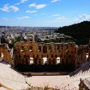 Colourful Overview on the Odeon, Herodes Atticus, Athens, Greece Colourful Overview on the Odeon, Herodes Atticus, Athens, Greece