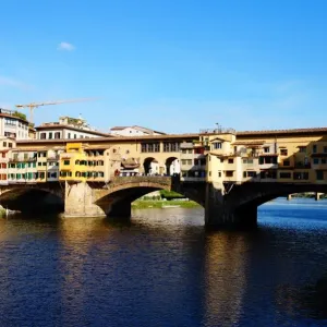 Colourful Ponte Vecchio Bridge Print, Florence, Italy