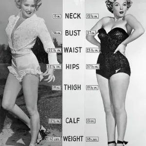 Mamie Van Doren and Marilyn Monroe Side-by-Side Print