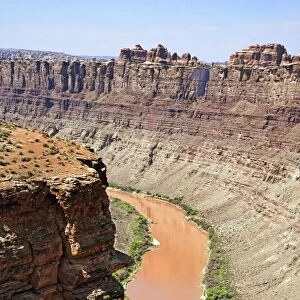 Confluence of Green River and the Colorado River in the Needles district, Canyonlands National Park, Moab, Utah, United States
