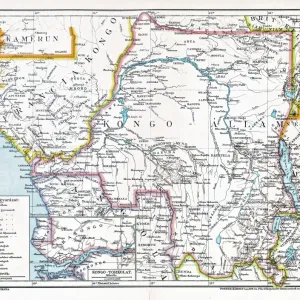 Carta del Congo, Africa centrale dal 1895. Carta del Congo, Africa centrale dal 1895.