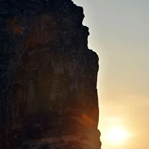 Contre-jour of Southgate tower Angkor Siem Reap Cambodia