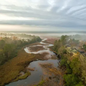 Coosaw Creek Foggy Day Print Coosaw Creek Foggy Day Print