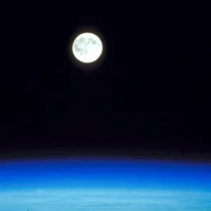 copy space, cosmos, full, galaxy, lunar, moon, moon glow, nobody, outdoor, planet, sky