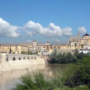 Cordoba skyline with Roman bridge & Cathedral Cordoba skyline with Roman bridge & Cathedral