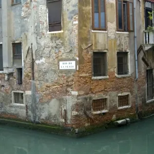 Corner building Venice Italy