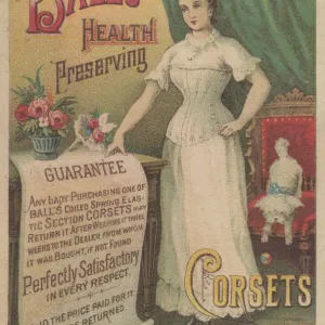 1885 Corset Trade Card Print 1885 Corset Trade Card Print