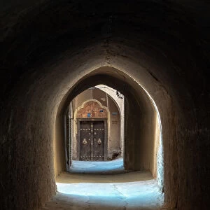 Covered alley in Yazd old town, Iran