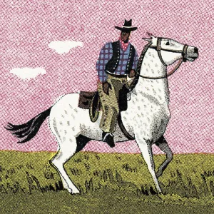 Cowboy Riding a Horse