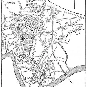 Crakow city plan 1884