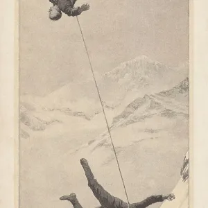 The crash from the Matterhorn in 1865, raster print, 1895 The crash from the Matterhorn in 1865, raster print, 1895