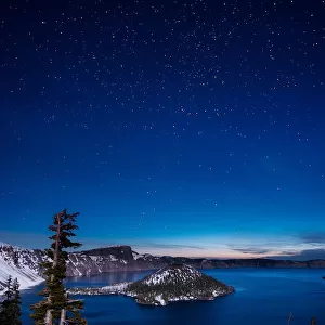 Crater Lake under Stars