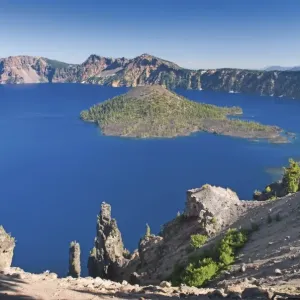 Crater Lake And Wizard Island Crater Lake And Wizard Island
