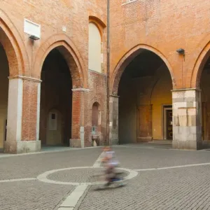 Cremona, Lombardy, Italy. The inner court of the City Hall Cremona, Lombardy, Italy. The inner court of the City Hall