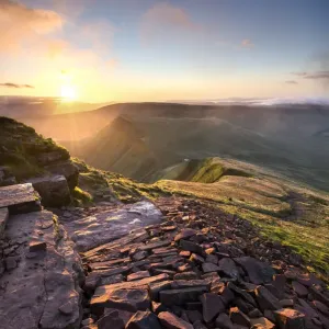 Cribyn from Pen y Fan in the Brecon Beacons, Wales