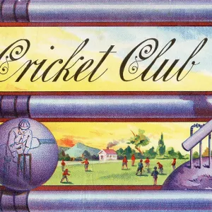Cricket Club Cigar Box Label 1880 Cricket Club Cigar Box Label 1880