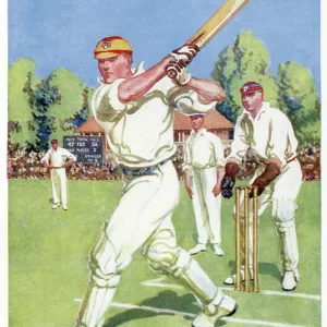 Cricketer At Bat From The Canadian Boys Annual Cricketer At Bat From The Canadian Boys Annual