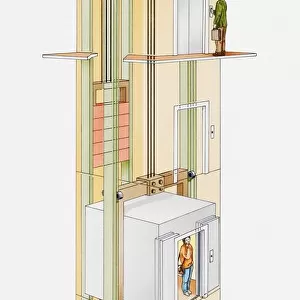 Cross section illustration of lift