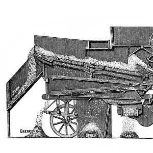 Cross section of threshing machine
