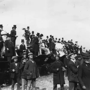 Ascot Print: Crowd of Spectators at Ascot Racecourse Ascot Print: Crowd of Spectators at Ascot Racecourse