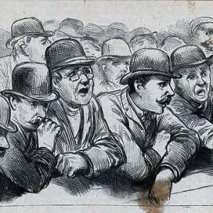Crowd Of Men Watching And Pointing Crowd Of Men Watching And Pointing