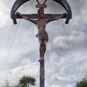 Crucifix on Mt. Kreuzberg, Krems an der Donau, Wachau, Lower Austria, Austria, Europe
