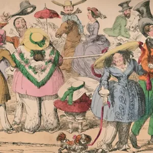 Cruikshanks Exhibition Of Bloomers In Hyde Park 1852 Circa 1870 Cruikshanks Exhibition Of Bloomers In Hyde Park 1852 Circa 1870