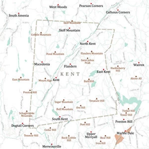 CT Litchfield Kent Vector Road Map