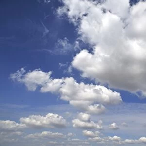Cumulus clouds and altocumulus clouds, Mecklenburg-Western Pomerania, Germany