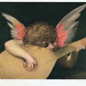Cupid Angel Amor Playing the Guitar Print Cupid Angel Amor Playing the Guitar Print