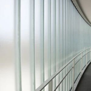 Curving Sweep of a Glass Sided Corridor