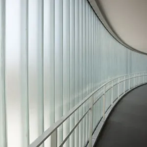 Curved Glass Corridor Print Curved Glass Corridor Print
