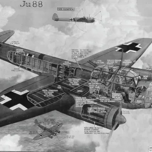 Cutaway Of A German Junkers Ju 88 Cutaway Of A German Junkers Ju 88