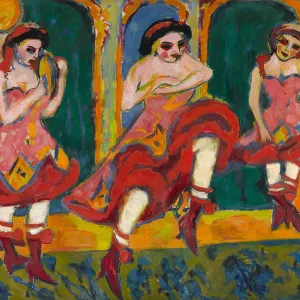 Czardas dancers, 1908-1920. Artist: Kirchner, Ernst Ludwig (1880-1938) Czardas dancers, 1908-1920. Artist: Kirchner, Ernst Ludwig (1880-1938)