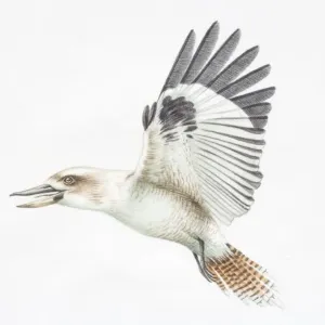 Dacelo novaeguineae in flight Print Dacelo novaeguineae in flight Print