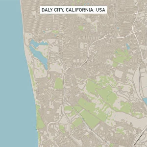 Daly City California US City Street Map