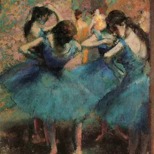 Dancers in Blue (Danseuses bleues), by Edgar Degas, 1893 about, 19th Century, oil on canvas, cm 86 x 75, 5